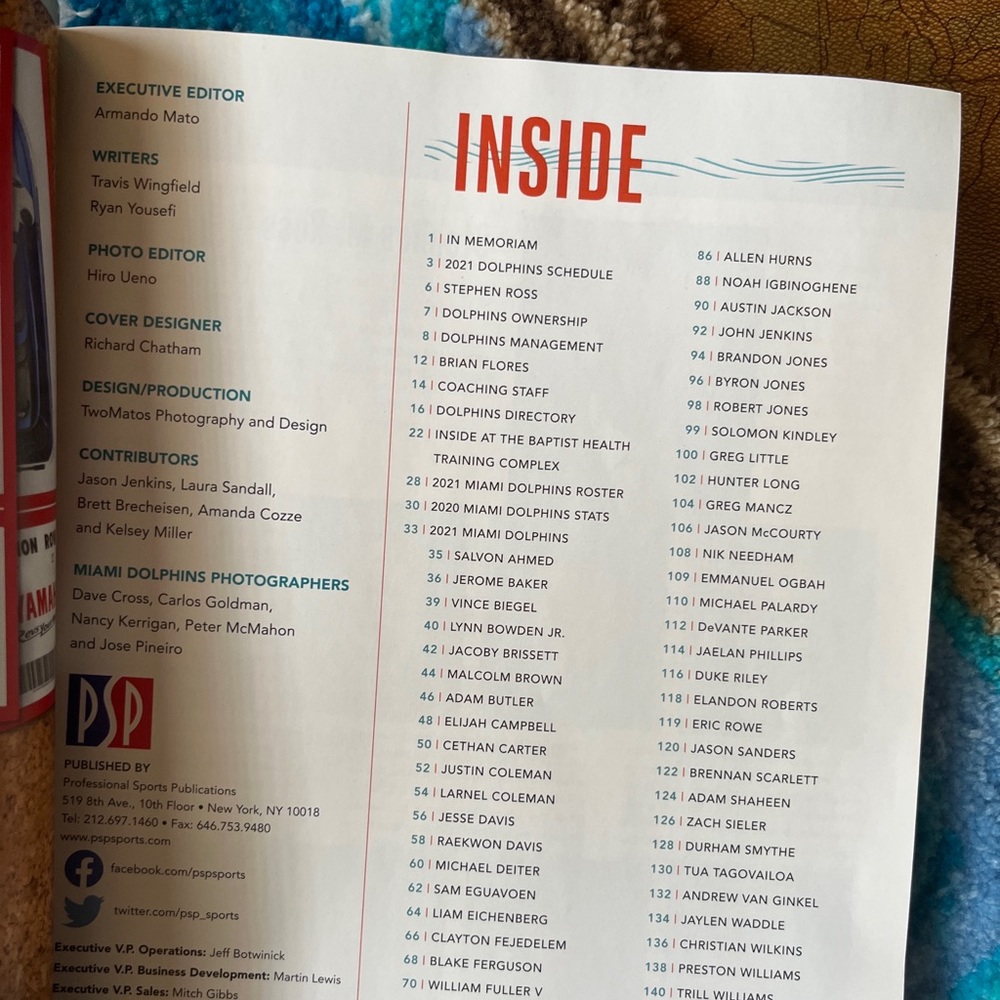 Miami Dolphin Yearbook 2021 - Picture 8 of 10